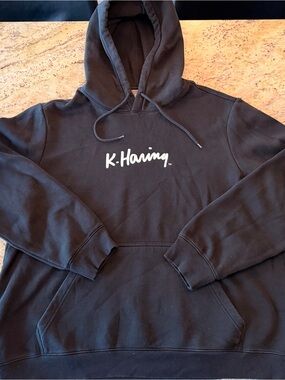 H&M Keith Haring Black Graphic Hoodie XXL Men’s